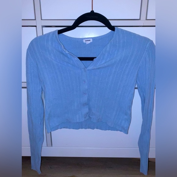 Cropped Button Down Cardigan - Picture 1 of 6